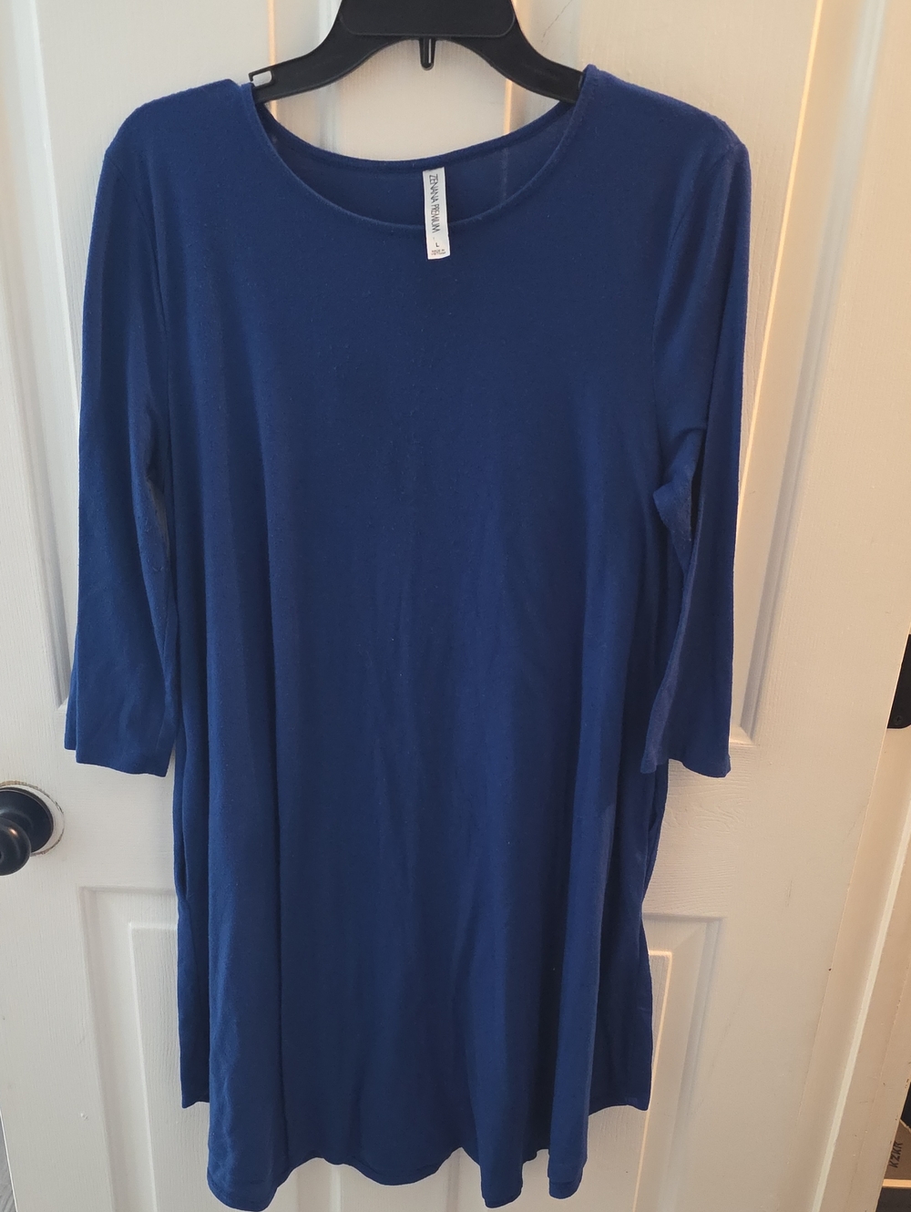 Zenana Outfitters Royal Blue Long Sleeve Shift Dress